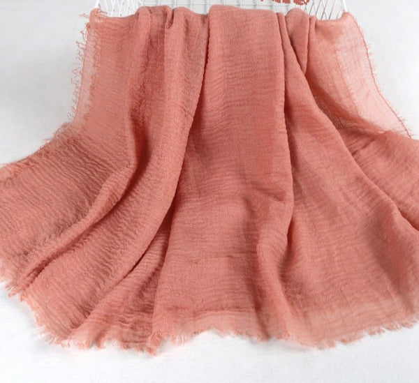 Soft Cotton Sarong in soft crinkle muslin cotton For summer, beach, vacation. Also use as shawl, wrap. Long or short, in over 60 beautiful blends of colours