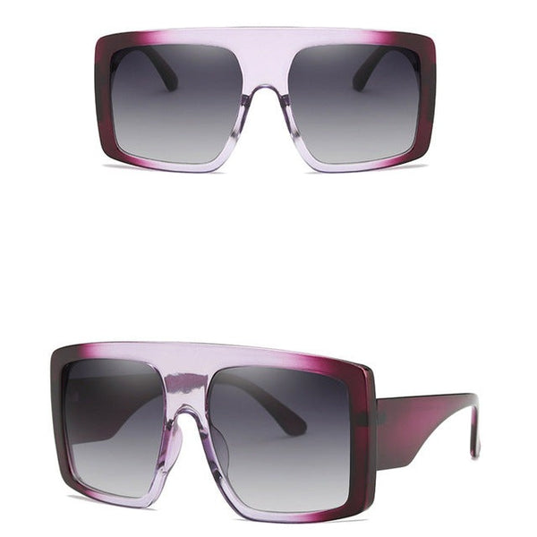 Our Oversized Square Shield Sunglasses feature a bold frame and sleek design. The substantial lens provides 100% UV protection from the sun's damaging rays.
