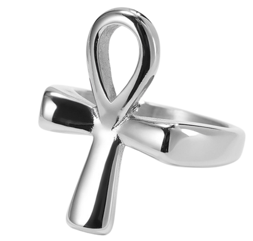 This classic Egyptian Ankh Ring is crafted with premium plated metals for durability. The ankh has a cross shape but with an oval loop in place of an upper bar. Also, a symbol of femininity and power.