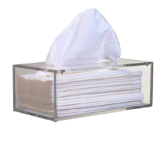 This Transparent Clear Tissue Box is designed with a clear material to help you visualize the amount of tissue paper left to prevent wastage. Lightweight and slim design.